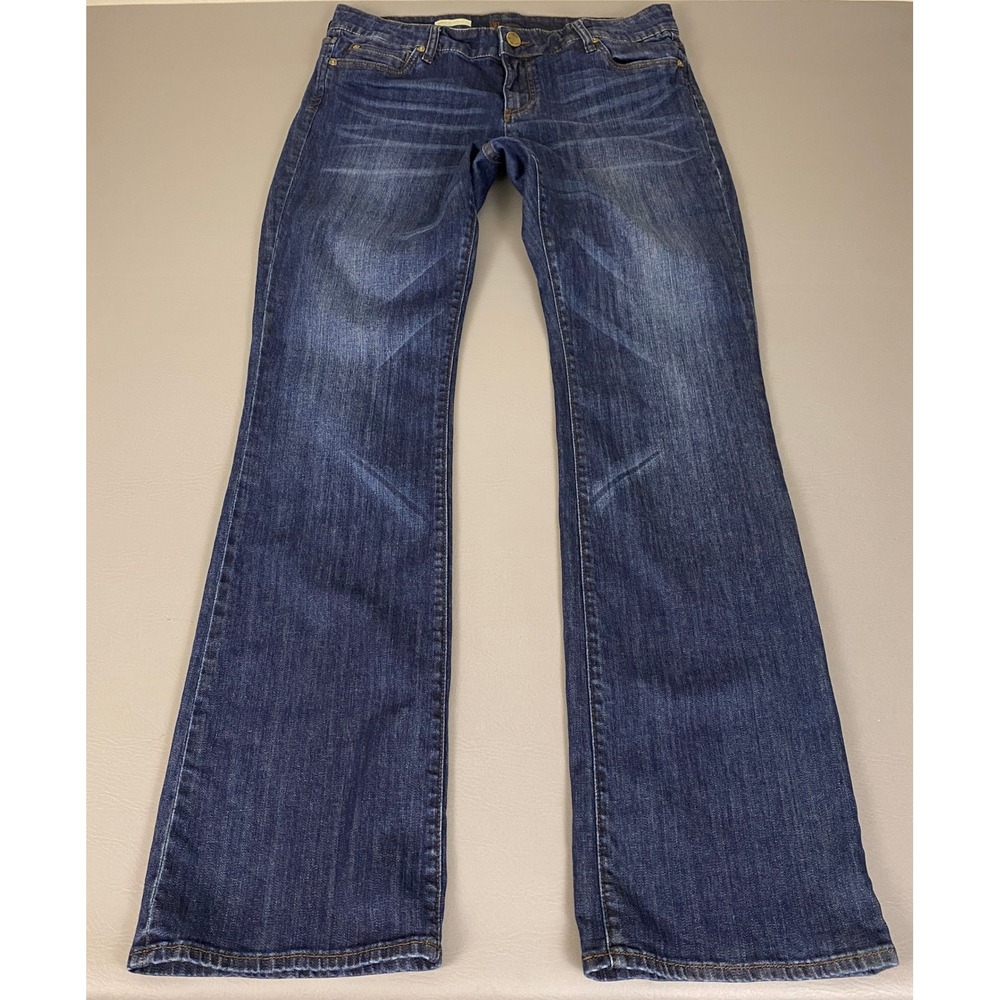 KUT from the Kloth Natalie High Rise Bootcut Jeans 14L Long Blue Dark Wash